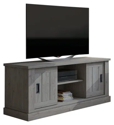 Produktbild von Mesola - TV-Ständer, 45x46x60h cm, Grau Eiche, ein Regal