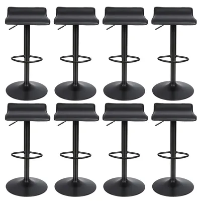 Produktbild von Barhocker 8er Set Barstuhl Tresenhocker Küchenstühle 360° Drehbar, PolyurethanMatall Barstühle Schwarz