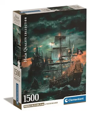 Obrázek produktu pro Clementoni – 1500p Piratenschiff – 59,2 x 84,3 cm – Mit Poster