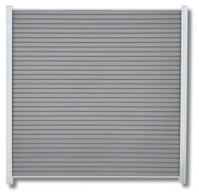 Produktbild von WPC Zaun Sichtschutzzaun Sichtschutz Rhombus Grau Komplettset 180x185 cm 18 Zäune + 19 Pfosten