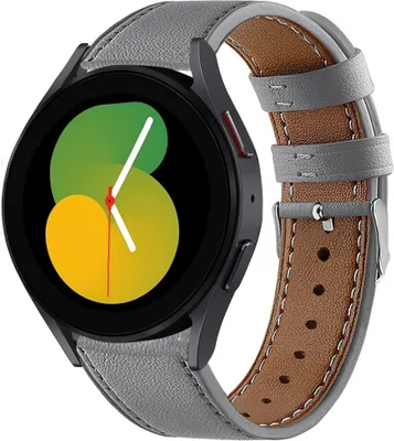 Produktbild von Strap-it Samsung Galaxy Watch 5 - 40mm Lederarmband (Grau)