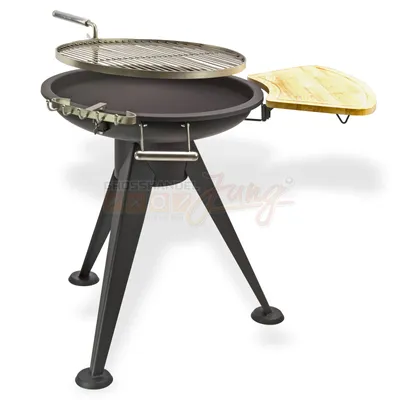 Zdjęcie produktu dla Okrągły grill z rusztem ze stali nierdzewnej 55 cm Nevada