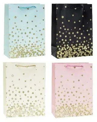 Image de Sac décoratif 18 x 24 x 8 cm, impression à chaud, assortiment ROZETTE