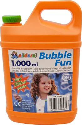 Produktbild von alldoro 60656 - Seifenblasen Nachfüllkanister, 1200 ml gebrauchsfertige Seifenblasenflüssigkeit zum Nachfüllen