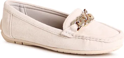 Produktbild von topschuhe24 2739 Damen Damen Velours Mokassins Komfort Slipper, Farbe:Beige, Größe:36 EU