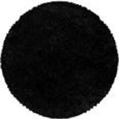 Produktbild von Einfarbiger Teppich, Zeitloser Uni-Teppich für Wohnzimmer, Schlafzimmer oder Büro, Größe: 200 cm Rund, Farbe: Schwarz