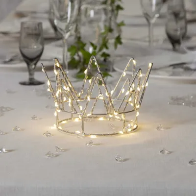 Zdjęcie produktu dla Dekoracja korona z oświetleniem Led 9,50 cm na baterie