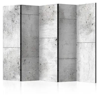 Immagine prodotto di Pannello divisorio acustico Muralo, composto da 5 elementi, pieghevole, con pannelli in cemento, dimensioni 225 cm x 172 cm