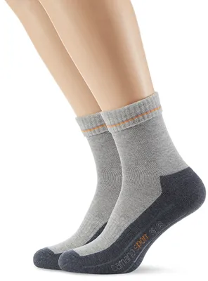 Produktbild von Camano Herren 2er Pack Sportsocken mit weichem Bund für Erwachsene Socken Grau 4
