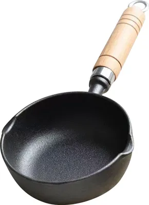 Obrázok produktu pre Železný olejový ohrievač Multifunkčný hrniec na varenie Rovnomerná distribúcia tepla Kuchynský liatinový ohrievač masla pre rodinu