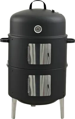 Produktbild von GLÜHZONE RS 400 - 3in1 Smoker Grill – Holzkohlegrill mit Deckel zum Räuchern, Grillen und Garen für Garten & Balkon