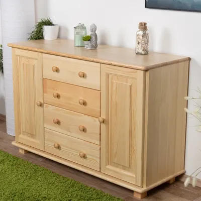 Produktbild von Sideboard, Kommode - Farbe: Natur, Breite: 118 cm