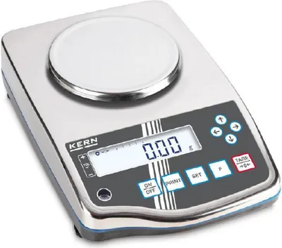 Produktbild von KERN & SOHN Präzisionswaage, 0,82 kg, Edelstahl, Edelstahl, 3 kg