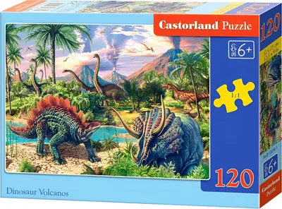Obrázok produktu pre Castorland PUZZLE 120ks Dinosaur Volcanos 6+