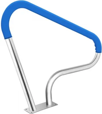 Obrázok produktu pre Zábradlie Zwembad - Bazénové zábradlie z nehrdzavejúcej ocele s nylonovou rukoväťou - 98,9 x 81,3 cm - Nosnosť do 113 kg