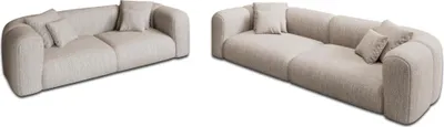 Produktbild von Strukturstoff 3-2-Sitzer Sofa Set Belio Beige