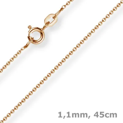 1-1mm-Rund-Ankerkette-750-Rotgold-45cm