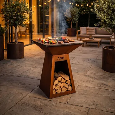 Image de Barbecue ASH Orion Plancha en acier Corten