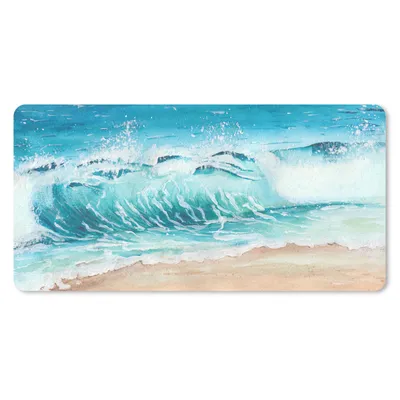Produktbild von MuchoWow® Schreibtischunterlage Strand - Golf - Meer 80x40 cm - XXL Mauspad - Gaming Mauspad