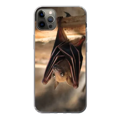 Produktbild von MuchoWow® Handyhülle Schutzhülle Hülle für iPhone 13 Pro Max Baby - Fledermaus - Holz Silikon Softcase Handy Hülle - Mobiltelefon