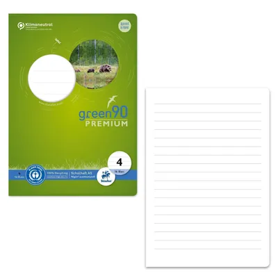 Produktbild von STAUFEN Green Schulheft Lin4 A5 16 Blatt 90g/qm 10mm liniert