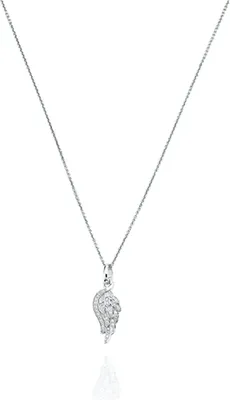 Produktbild von AMEN CLPW Damen Collier Engel Wings & Crowns 925 Silber weiß 44 cm