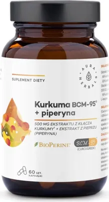 Productafbeelding van Aura Herbals kurkuma 500mg bcm-95 + piperine BI9465