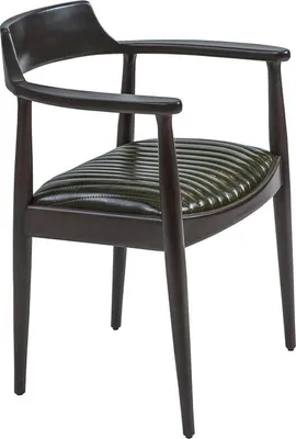 Image de Chaise design de salle à manger avec accoudoirs Nouveau mobilier Siège noir Chaise en bois