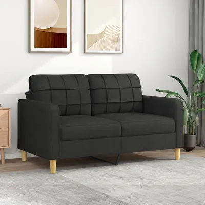 Produktbild von ZMH 2-Sitzer-Sofa Schwarz 140 cm Stoff