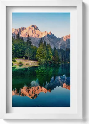 Produktbild von Seelandschaft– Wandbild mit Rahmen – Gerahmtes Bild  – Wanddekoration – 20x30 cm – Weiß