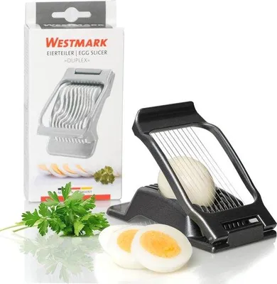 Immagine prodotto di Unyqoos® Tagliacavi Duplex – Alluminio con rivestimento sicuro per alimenti, 10 fili in acciaio inossidabile, colore antracite, superficie di taglio di 5,5 cm, dischi rotondi e ovali da 5 mm