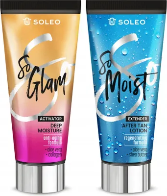 Obrázek produktu pro Soleo So Glam Opalovací a Poopalovací Balzámový Set 150ml