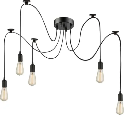 Produktbild von Globo Lighting závesné svietidlo kovové čierne, 5x E27