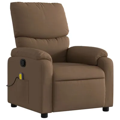 Produktbild von dkd-home-decor Massagesessel Stoff Braun 75 x 99 x 99 cm mit 6-Punkt-Vibrationsmassage und manueller Liegefunktion