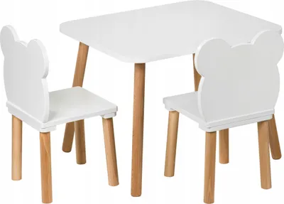 Zdjęcie produktu dla Stolik i krzesełka dla dzieci 50 x 60 cm meble, stolik i dwa krzesełka Kubuś Puchatek