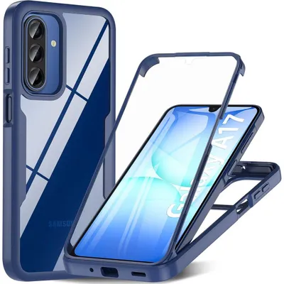 Image de Coque pour Samsung Galaxy A17 4G/5G, Protection Intégrale Avant TPU Souple et Arrière PC Rigide- Bleu Marine