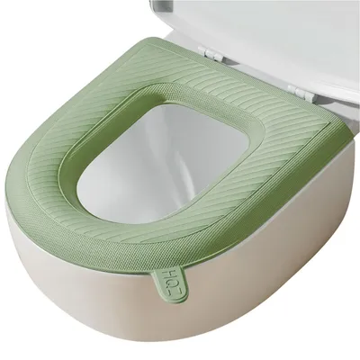 Produktbild von Universal Toilettenbezug mit Griff, Wasserdicht WC-Deckelbezug, EVA WC-Sitzbezug, Grün