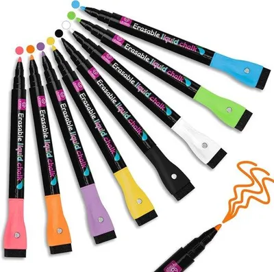 Produktbild von Famanu Flüssige Kreidestifte für Tafeln - 8 Stück in Neonfarben