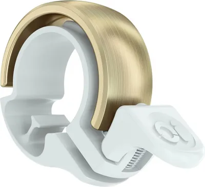 Image de Dzwonek rowerowy Knog Oi Classic Small, 22,2 mm, biały/mosiądz