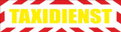 Produktbild von INDIGOS UG - Magnetschild "Taxidienst" mit Rahmen 30 x 8 cm - Magnetfolie für Auto / LKW / Truck / Baustelle / Firma