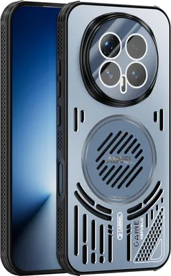 Produktbild von Magnetische Hülle für Honor Magic8 mit Linsenabdeckung, Aluminium Stoßfestes Schutzhülle mit Wärmeableitung Blau