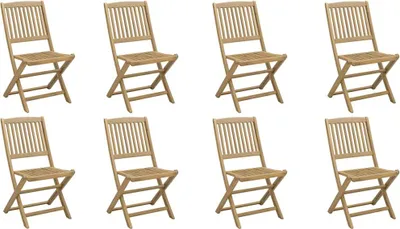 Immagine prodotto di vidaXL Sedie da giardino 8 pz. Pieghevoli 48,5x57x90 cm in legno massiccio di acacia