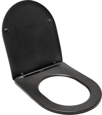 Obrázok produktu pre SAT Brevis WC sedadlo 36,3 x 45,5 cm, ľahko udržiavateľné WC sedadlo, matná čierna