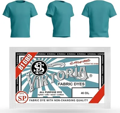 Produktbild von VIKTORIA Textilfarbe waschmaschinenfest (61 FARBEN) - stofffarbe, färbemittel textilien, stofffarben waschfest, textil farbe, kleidung färben