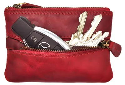 Produktbild von Benthill Schlüsseletui Leder | Schlüsseltasche Echt Leder | Kleines Schlüsselmäppchen für Damen & Herren inkl. Geschenkbox