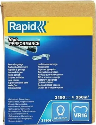 Obrázek produktu pro Pozinkované spony VR16 RAPID, 2–8 mm plotové dráty, 3190 kusů, pozinkovaná ocel, kompatibilní s FP20 FP216