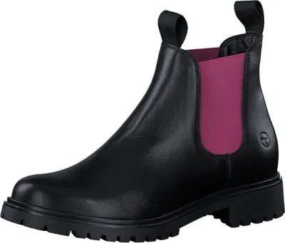 Produktbild von Tamaris Damen Stiefelette Leder modisch Stretcheinsatz farbig 1-25070-41, Größe:37 EU, Farbe:Pink