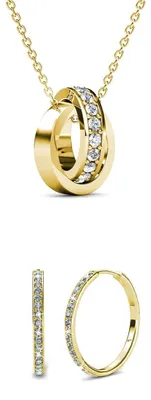Produktbild von Elegante Schmucksets von Chic Circle: Armband und Halskette mit Kristallen