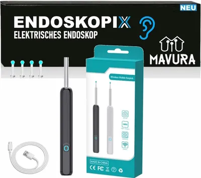 Produktbild von ENDOSKOPIX Elektrischer Ohrenreiniger Kamera Ohr Reinigung Ohrenschmalz Ohrwachs Entferner