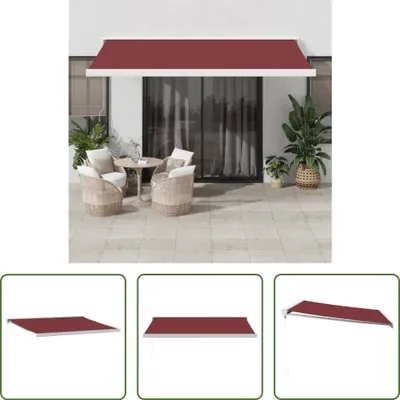Immagine prodotto di The Living Store Tenda manuale rosso vino 400x300 cm